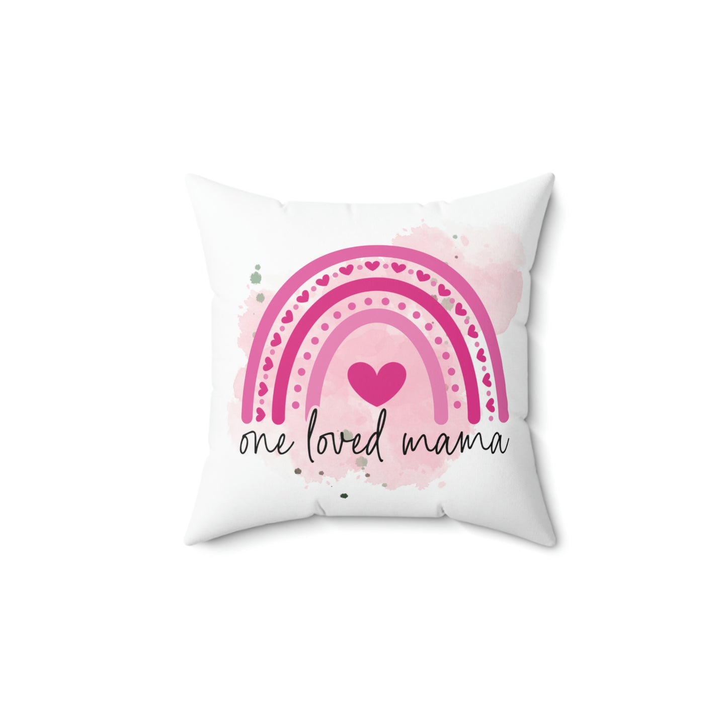 One Loved Mama Spun Polyester Square Pillow